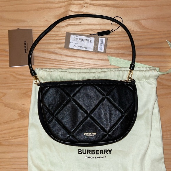 Burberry Black Quilted Mini Olympia Bag - Picture 3 of 7